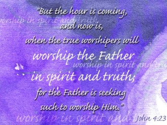 Worship the Father Photo with Scripture