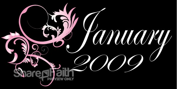 January 2009 Clipart
