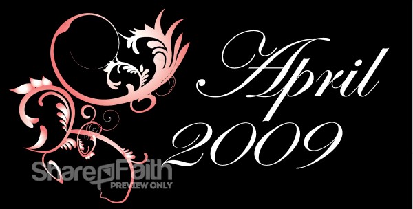 April 2009 Clipart