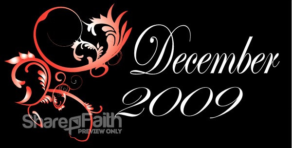 December 2009 Clipart