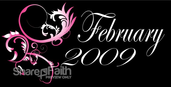 February 2009 Clipart