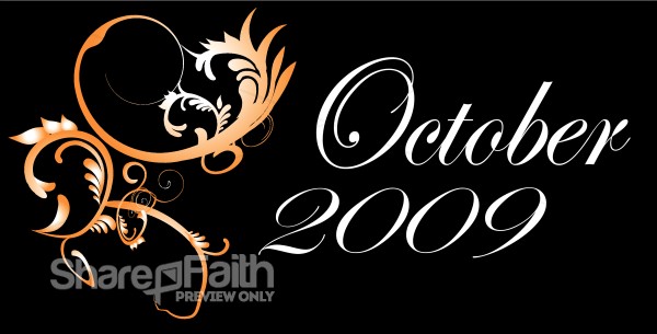 October 2009 Clipart