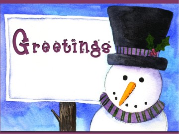 Snowman Seasons Greetings PowerPoint