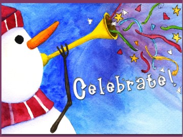 Snowman Seasons Greetings PowerPoint