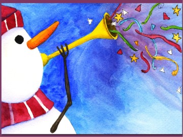 Snowman Seasons Greetings PowerPoint