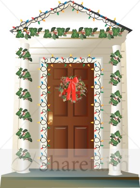 House with Outdoor Christmas Decorations