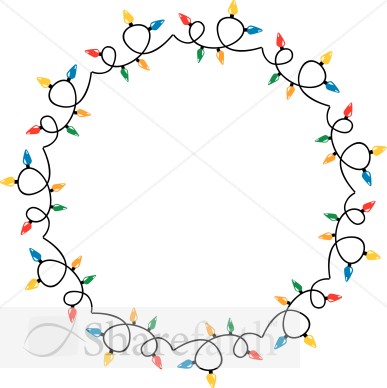 Circular Christmas Lights Border