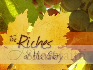 Leaves with Riches of His Glory Religious Background