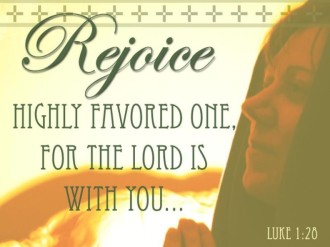Virgin Mary Photo with Scripture