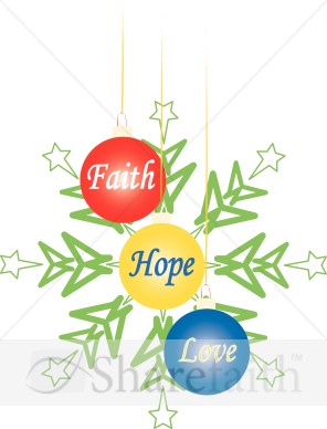 Faith Hope Love Christmas Ornaments