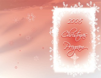 Red 2008 Christmas Program Cover