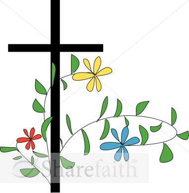 Flowery Cross Clipart