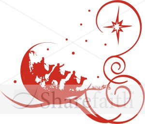 Decorative Red Epiphany Clipart