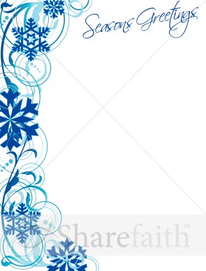 Snowflake Border and Seasons Greetings