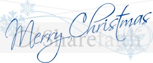 Blue Snowflakes and Merry Christmas