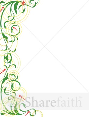 Whimsical Swirls Religious Border