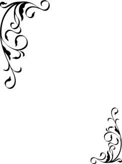 Decorative Black Corner Border