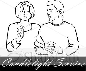 Candlelight Service Clipart