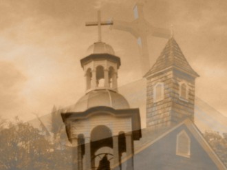 Two Steeples Christian Background