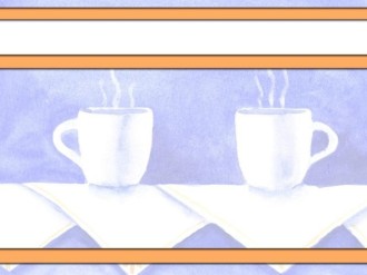 Two Cups of Steaming Coffee