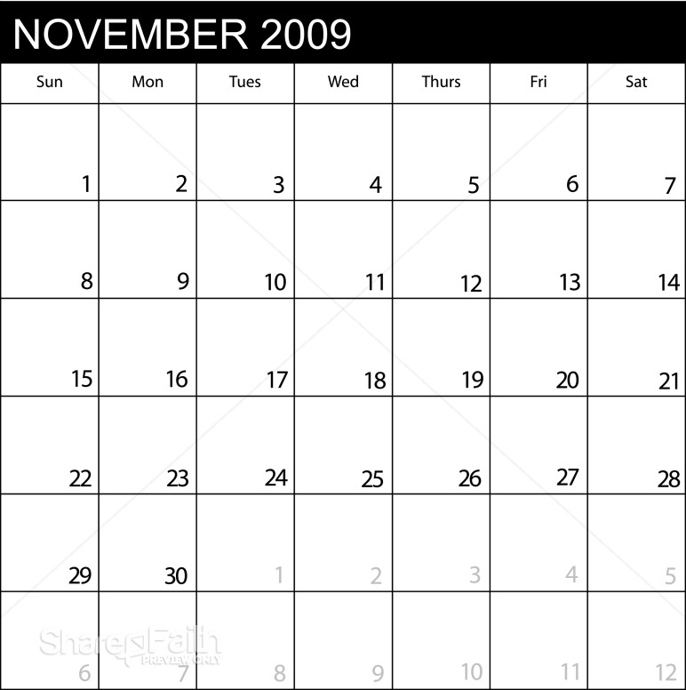 november calendar pictures. Calendar November 2009
