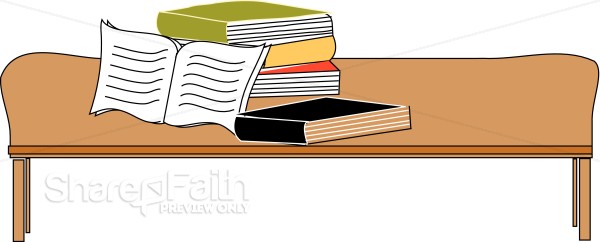 Bible and Books on Coffee Table