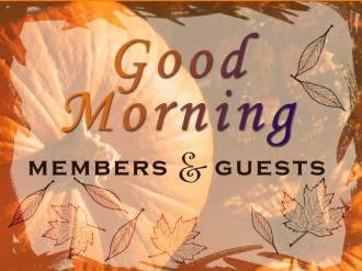 Fall Good Morning Members