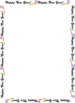 Happy New Year Border