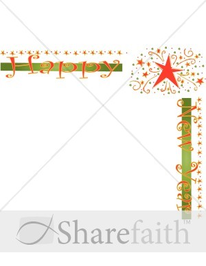 Stars Happy New Year Border