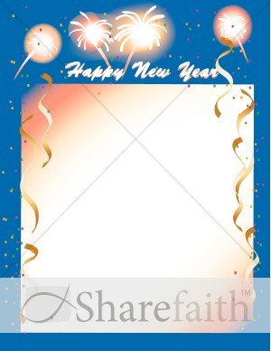 Fireworks New Years Border