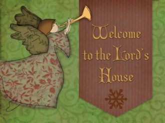 Welcome with Angel and Horn
