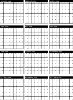 Full Year 2009 Calendar