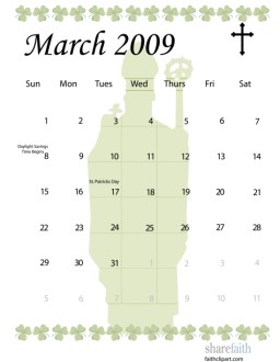 March 2009 Calendar Graphic