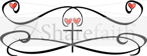 Hearts and Cross Page Accent