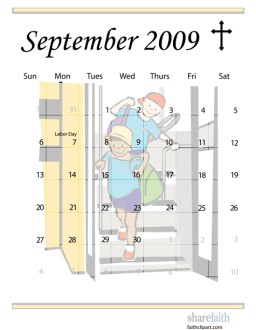September 2009 Calendar Graphic