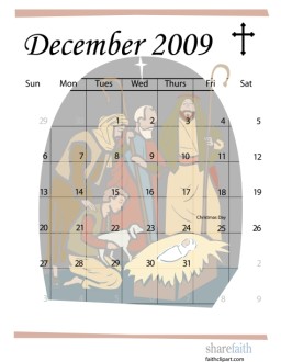 December 2009 Calendar Graphic