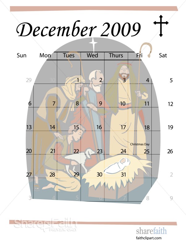 December 2009 Calendar Graphic