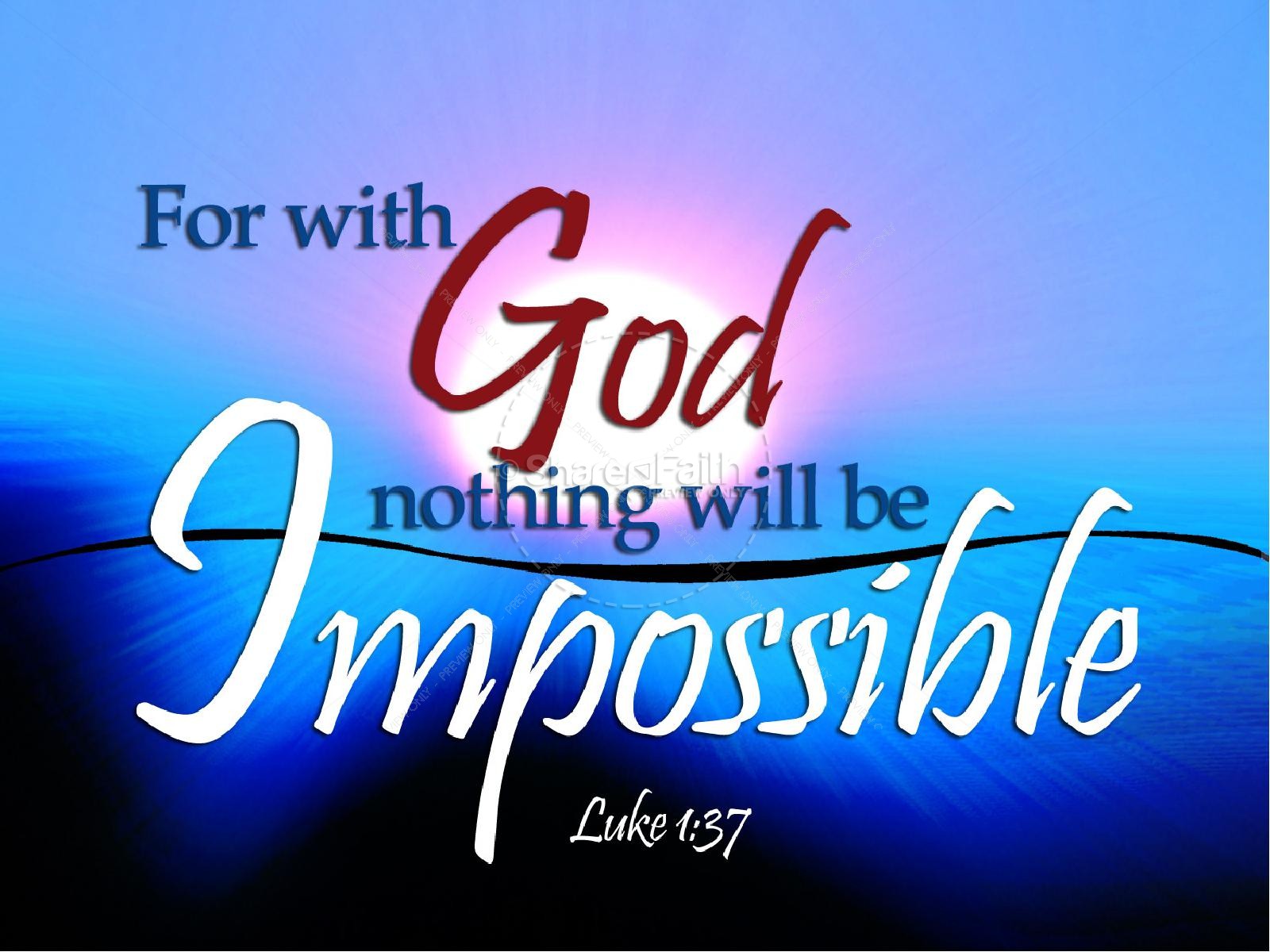 Nothing is Impossible Christian PowerPoint | slide 1