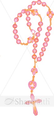 Pink Rosary Beads