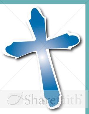 Blue and White Cross