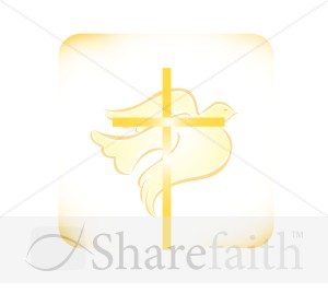 Cross and Light Yellow Dove