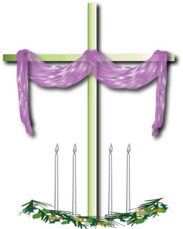 Cloth on Cross with Candles