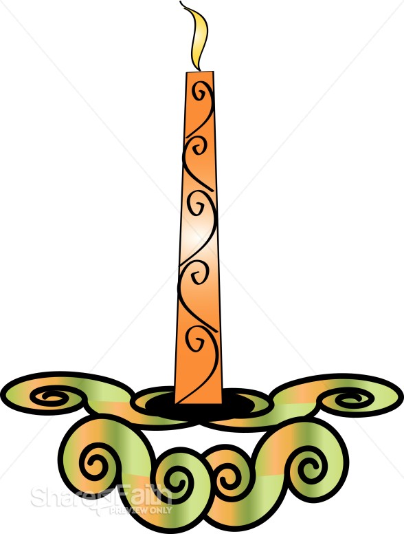 Cute Orange Candle Holder