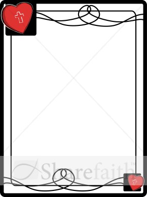 Red and Black Heart Border