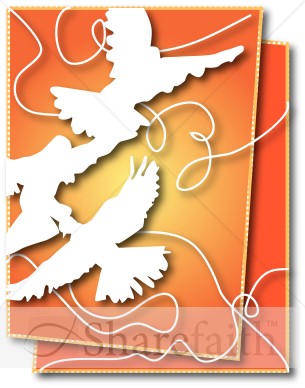 Three Doves and Swirls
