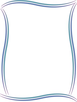 Blue Wavy Lines Border