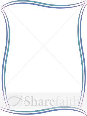 Blue Wavy Lines Border