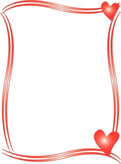 Two Red Hearts Border