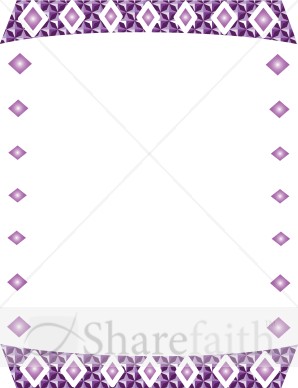 Purple Diamonds Border