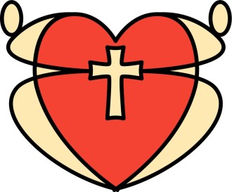 Graphic Heart and Cross